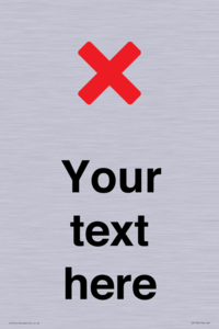 Custom plain background, red cross sign